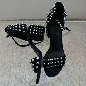 ALEXANDER WANG SUEDE STUDDED SANDAL SIZE EU 38.5